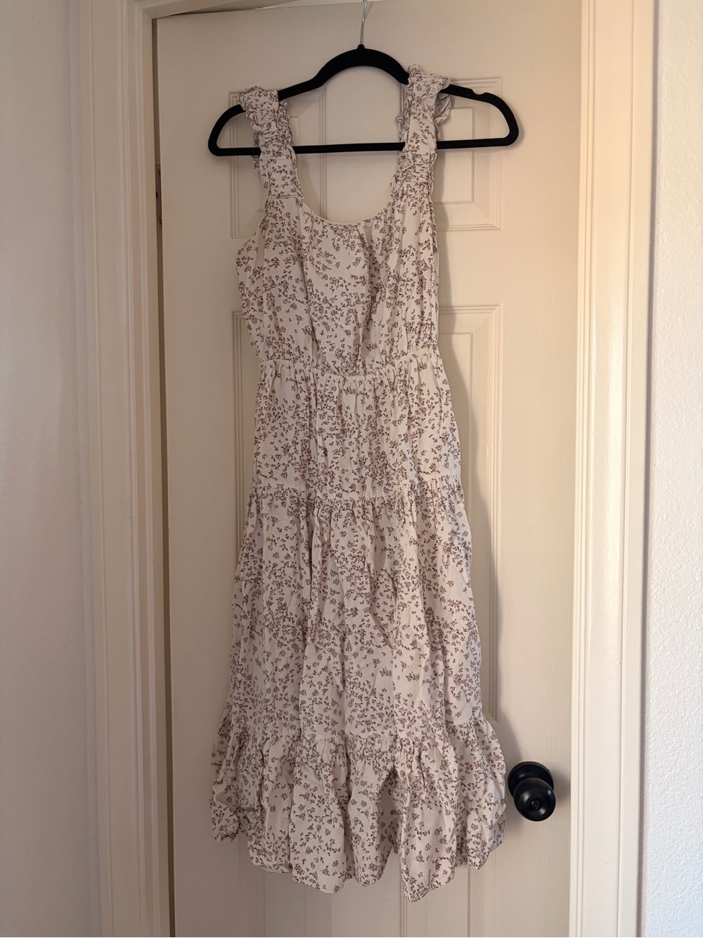 Current Air Cream Floral Midi Dress